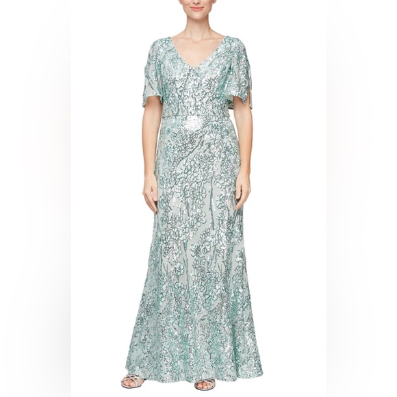 Alex Evenings 8196923 Long Sequin Formal Mother of the Bride Dress main image 1